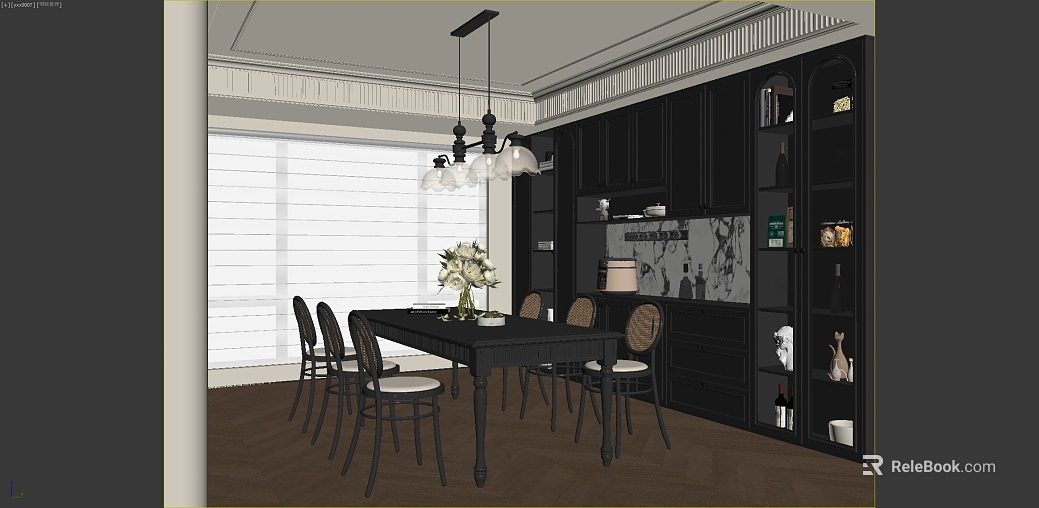 Retro dark solid wood restaurant furniture texture