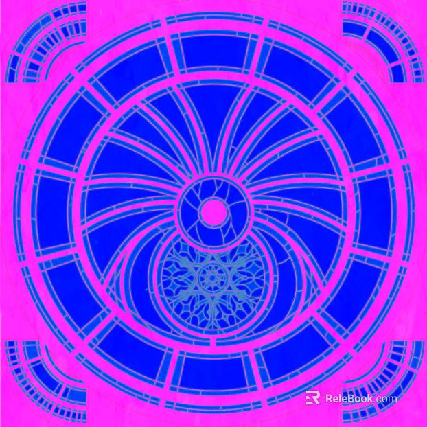 Pink blue parquet glass dome decoration texture