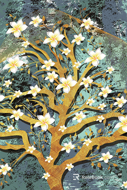 Plant painting texture