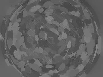 Gray tone art decoration plate 3d model