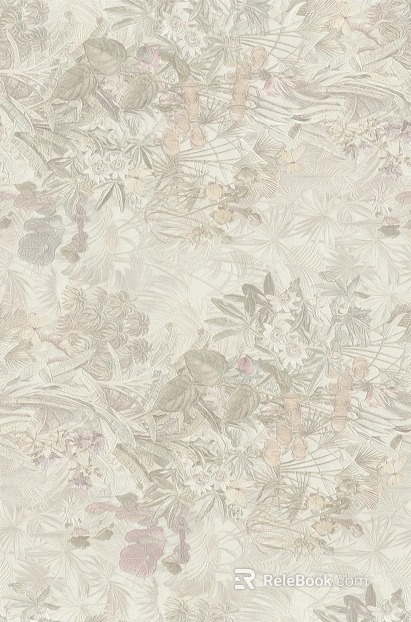 Plant Pattern Middle Elements Wallpaper texture