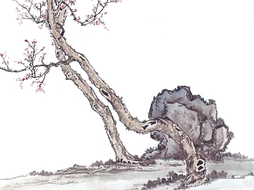 Ancient Tree Decorative Painting texture (ID:ffhee754)