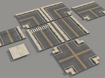Deep Grey Asphalt Highway Traffic Road Module texture (ID:ffaeh119636)