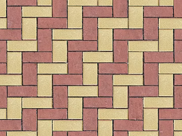 Red brown yellow mosaic water permeable brick outdoor pavement texture (ID:ffaeh721232)