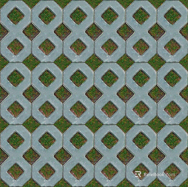 grass-planting brick texture