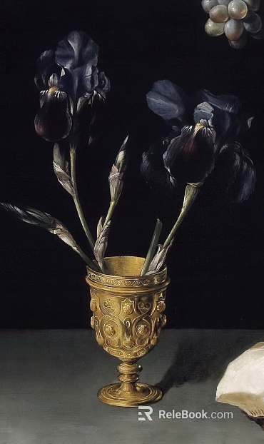 Classical style golden utensils flower decorative painting texture