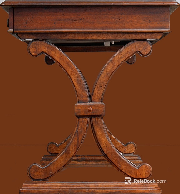 Retro dark brown wooden table stand texture