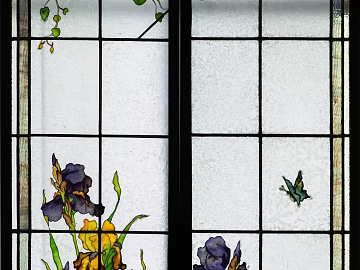 Retro colored pattern glass texture (ID:ffach890098)