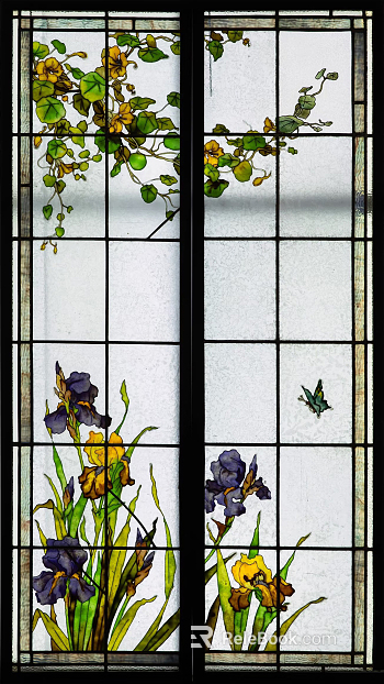 Retro colored pattern glass texture