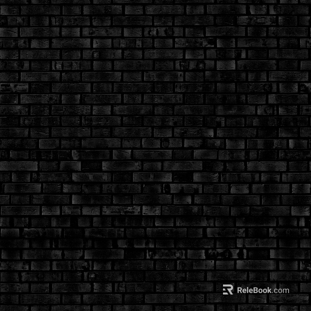 Dark black brick wall indoor and outdoor wall texture