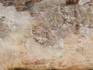 Retro dilapidated red brick wall background wall 3d model
