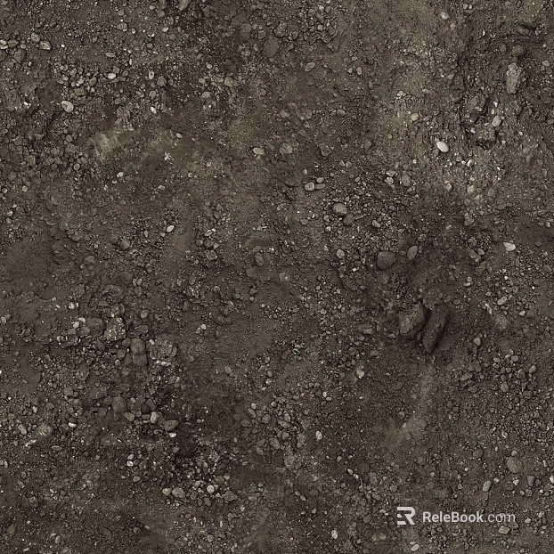 Dark brown dirt ground outdoor field texture
