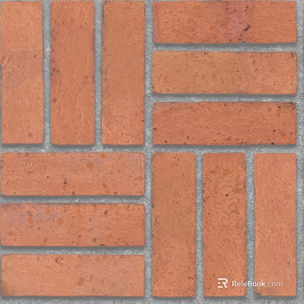 Red-brown brick wall, interior and exterior wall tiles texture