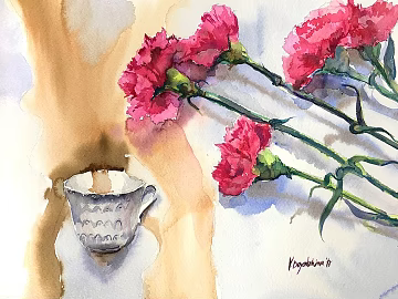 Plant Painting Hanging Painting Flower Decorative Painting texture (ID:ffach769220)