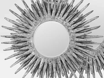 Old silver metal sunglasses wall decoration 3d model