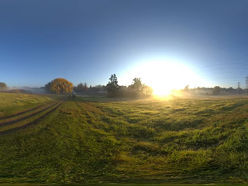 Outdoor Sunrise Green Grass HDR texture (ID:ffach578241)