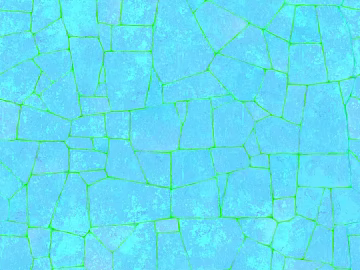 Blue Crack Art Tile Wall 3d model