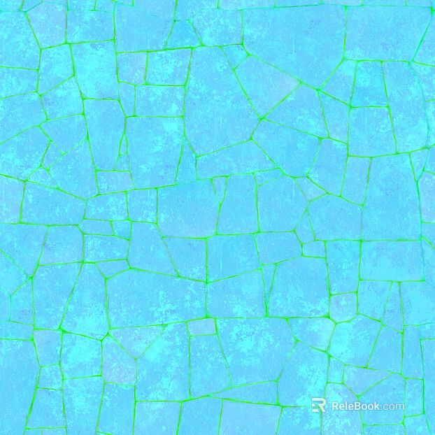 Blue Crack Art Tile Wall texture