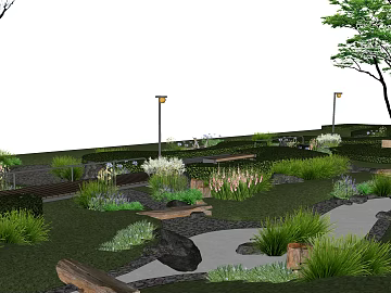 Green Garden Landscape Outdoor Greening Scene texture (ID:ffaeh152736)