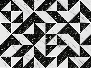 Mesh pattern marble prismatic black and white tile texture (ID:ffajg58156)