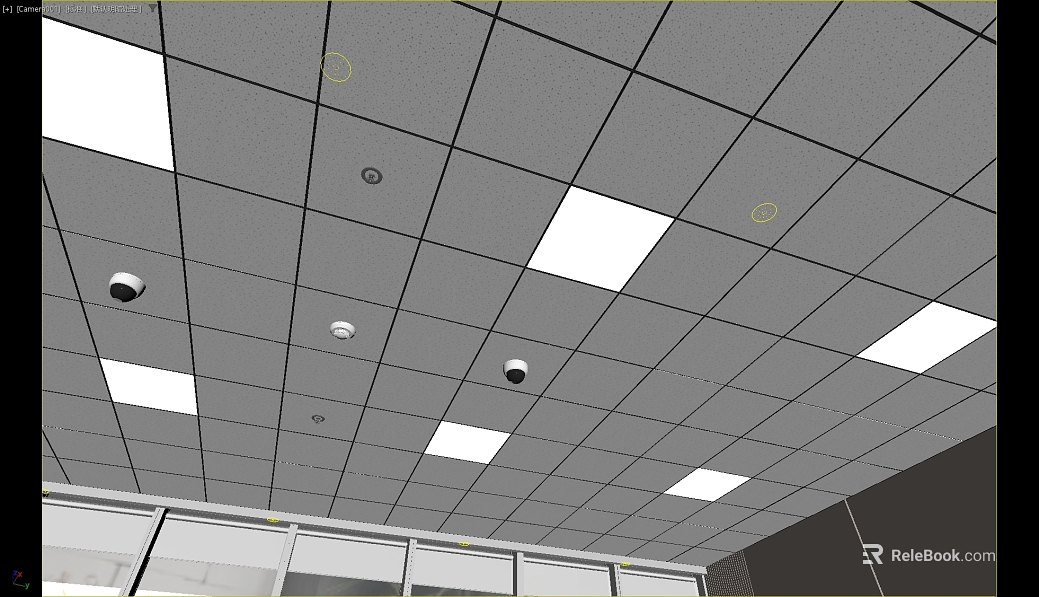 Modern gray perforated acoustic panel ceiling texture
