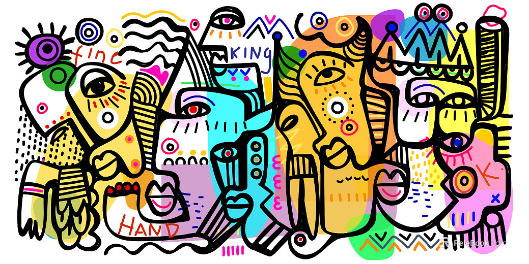 Modern abstract decorative painting texture
