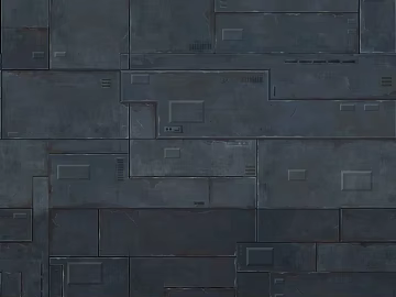 Industrial-style dark gray distressed metal panel 3d model