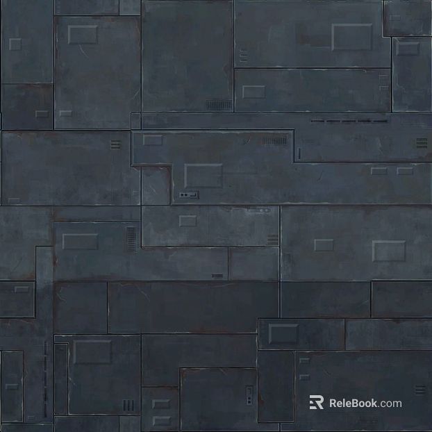 Industrial-style dark gray distressed metal panel texture