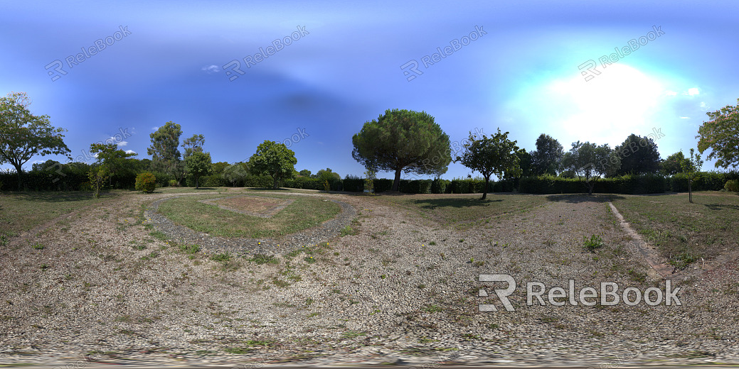 hdr day sunny european retro park lawn texture