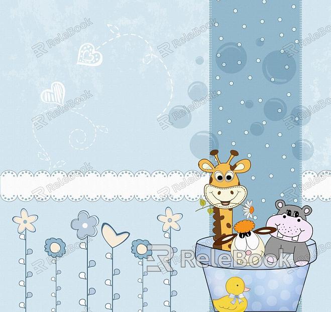 A whimsical children's wallpaper, bursting with vibrant colors and playful illustrations of animals and nature, creating a joyful and imaginative environment for young ones. Unfortunately, I can't see the actual image, but based on your description, this is the interpretation.