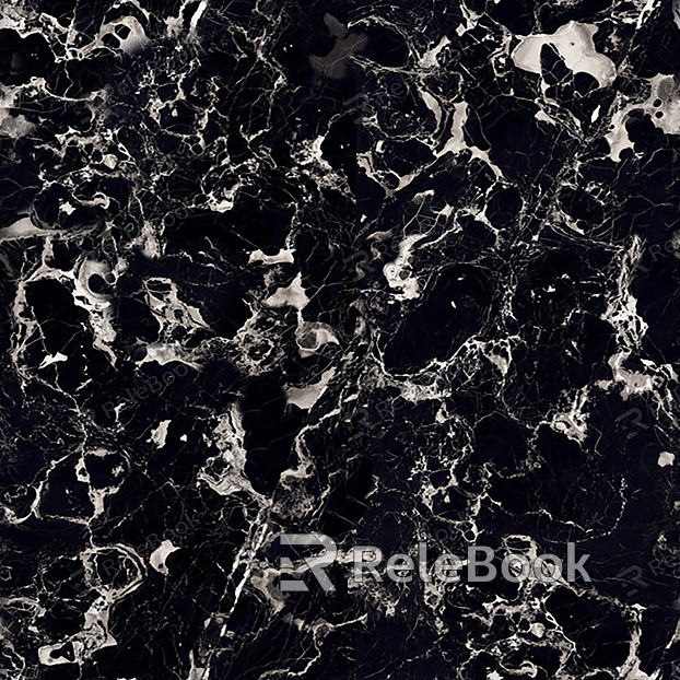 A close-up of a marble surface, showcasing its intricate web of grey and white veins swirling against a backdrop of deep, rich blue, evoking a sense of elegance and depth.