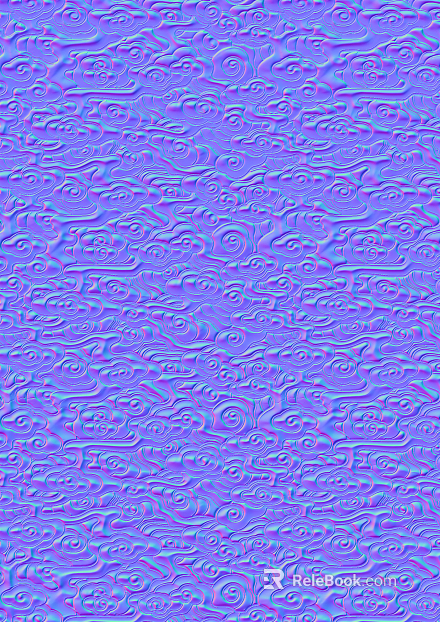 Moire relief normal Xiangyun stone carving metal moire texture