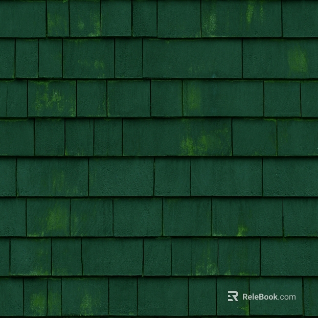 Dark green shingle roof pavement texture