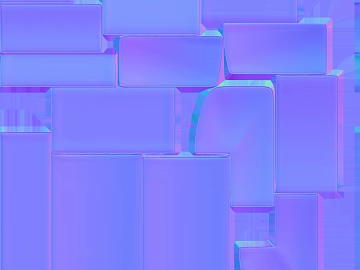 Cyber Style Purple Blue Art Glass Wall Decoration 3d model