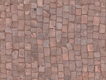 Make old red miscellaneous stone floor tile 3d model