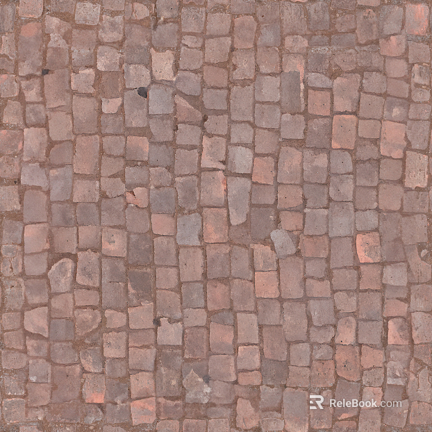 Make old red miscellaneous stone floor tile texture