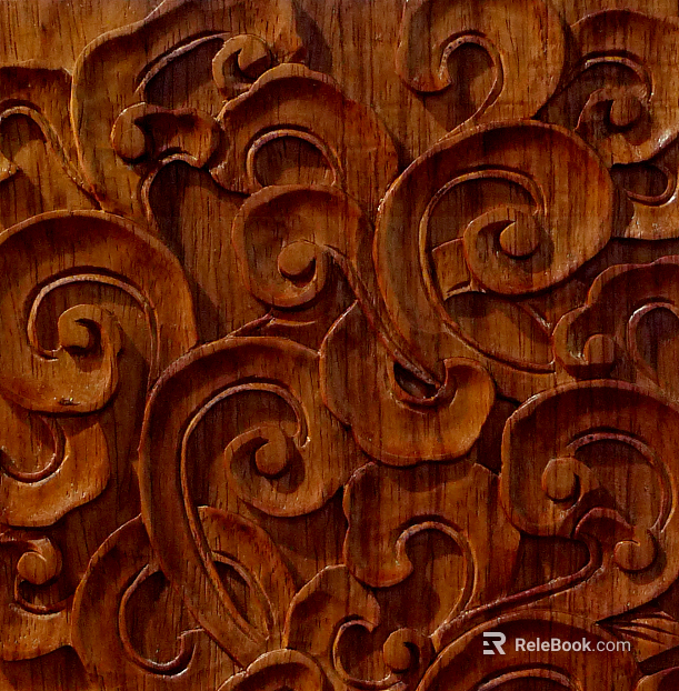 wood carved cherry woodcut texture