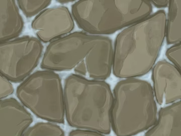 Light brown rubble patchwork courtyard floor 3d model