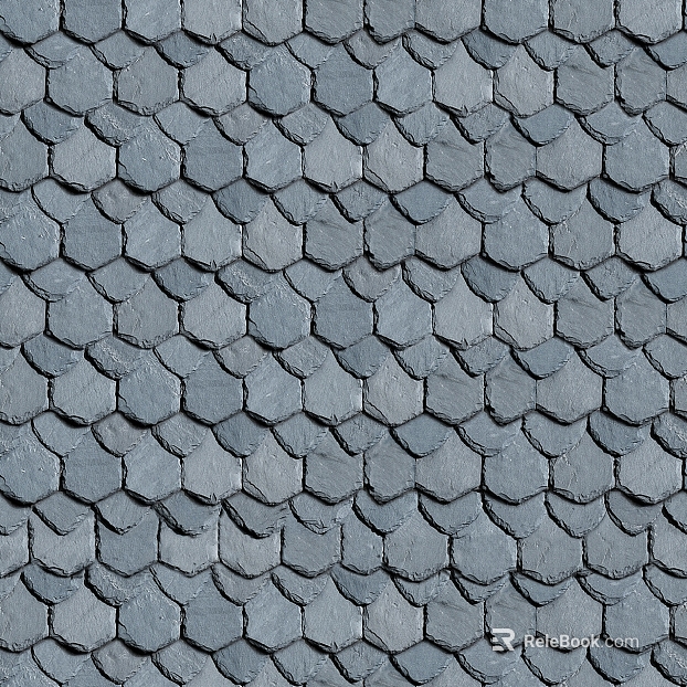 Dark gray shale tile roof tiles texture