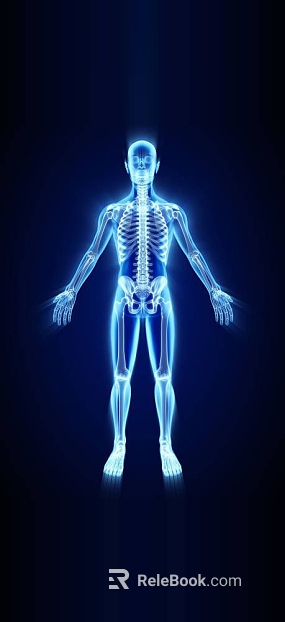Blue X-ray Human Skeleton texture