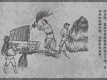 Line drawing wind autumn harvest scene decorative painting texture (ID:ffaeh262824)