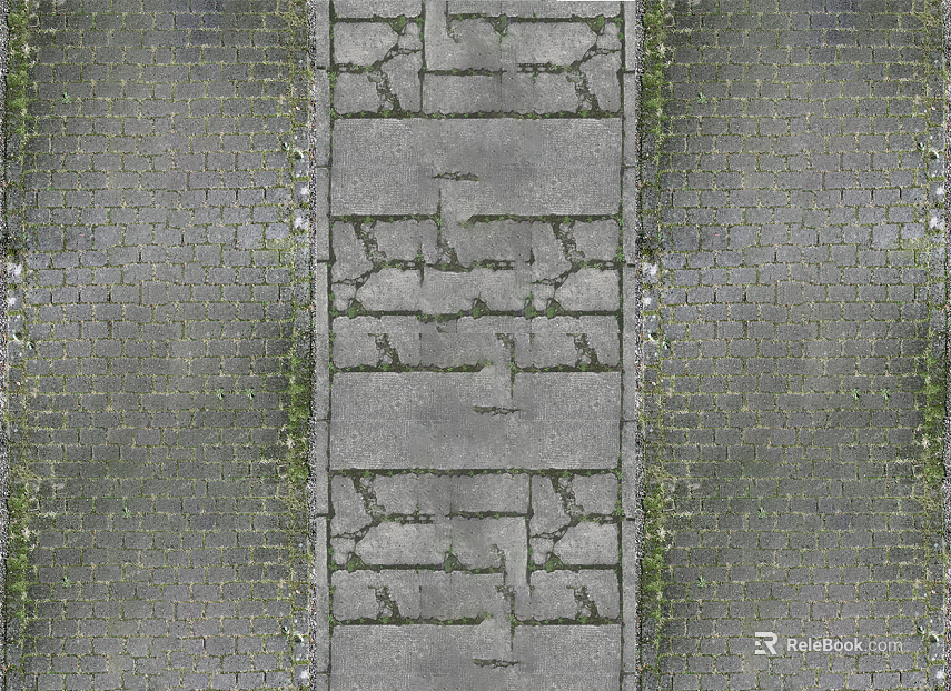 grass-planting brick texture
