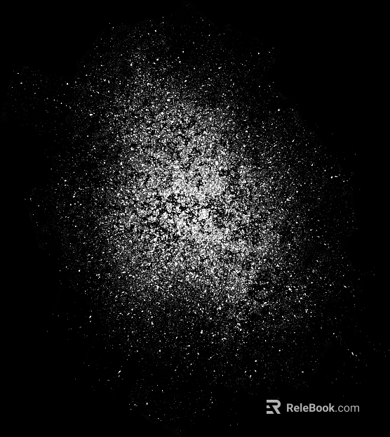 Powder spray particles black and white texture