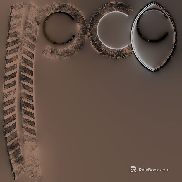Industrial wind old metal logo texture
