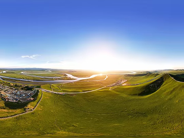 HDR Mountain Grassland Dusk texture (ID:ffach275104)