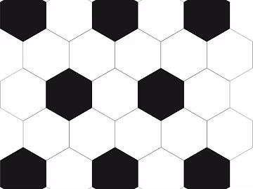 Hexagonal brick hexagonal attenuation black and white texture (ID:ffaeg36327)