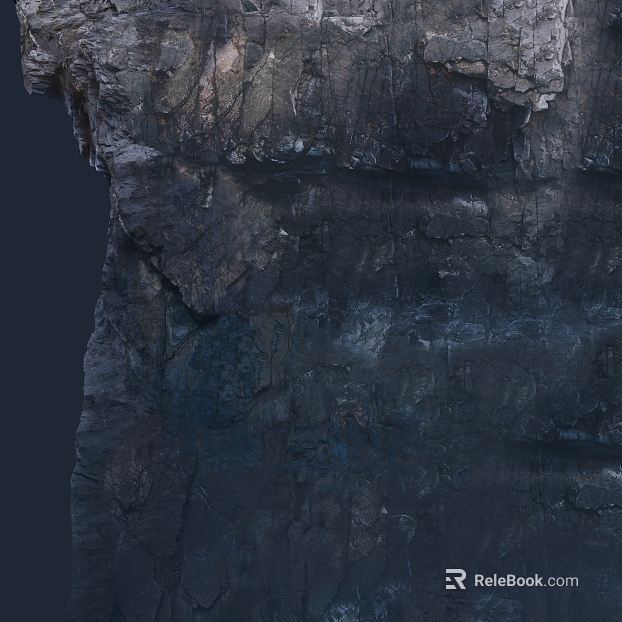Dark gray rock outdoor wall surface texture
