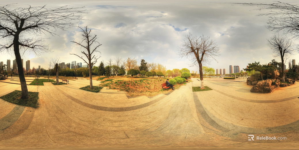HDR ecological greening garden panorama texture