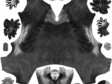 Dark Grey Animal Skin Decoration Map texture (ID:ffaeh195579)