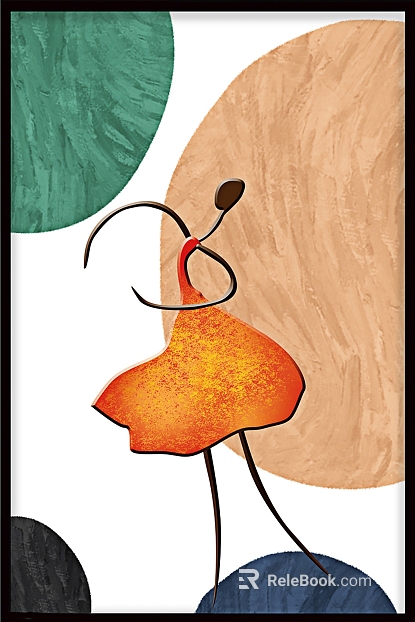 Abstract wind figure decorative painting living room hanging painting texture